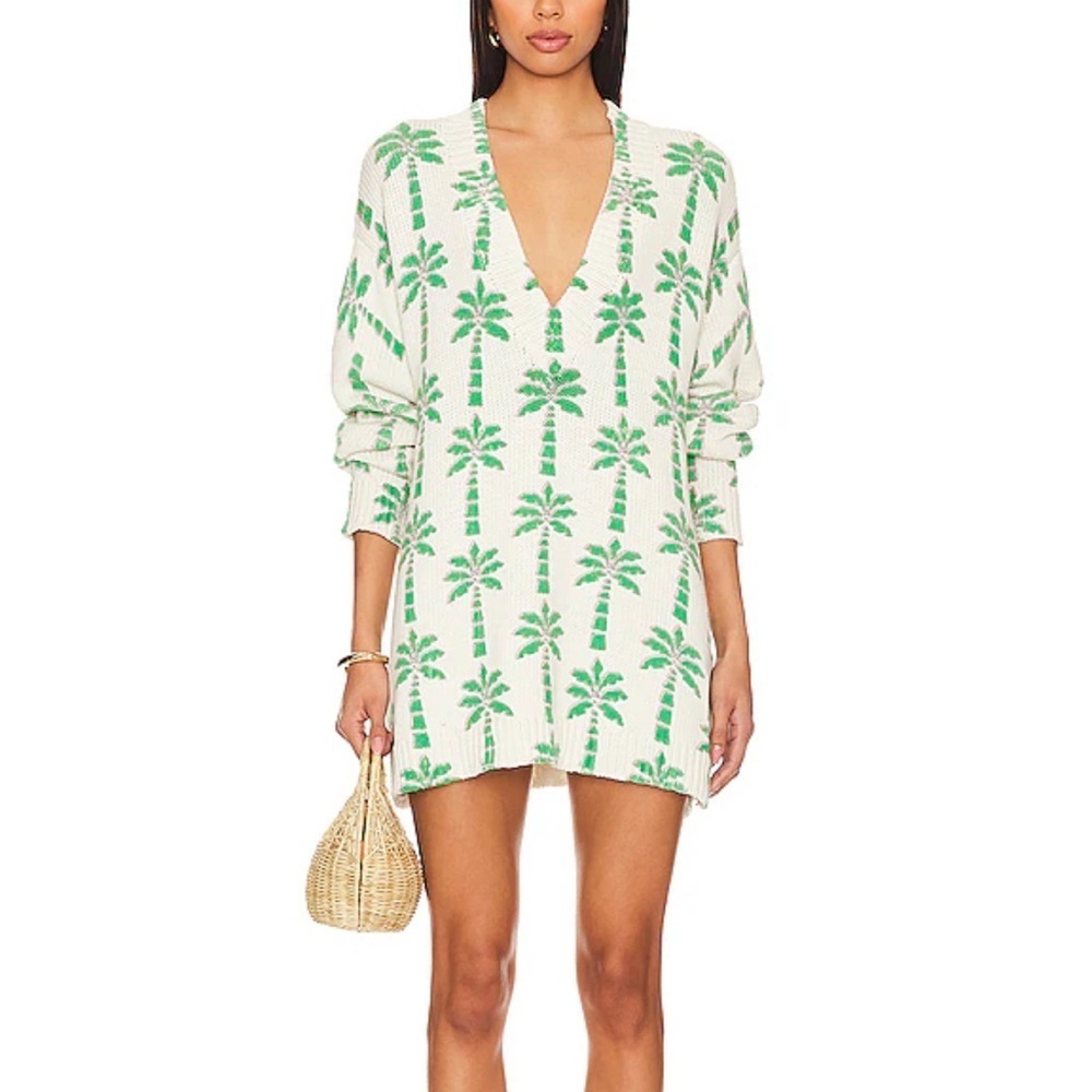 Show Me Your Mumu Women's Gilligan Sweater Size L Palm Knit BRAND NEW